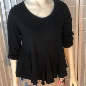 Philip Lim Cotton Knit Flare Top sz L